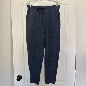 Eddie Bauer Men’s Blue Lounge Cotton Joggers Size Medium Adjustable Waist